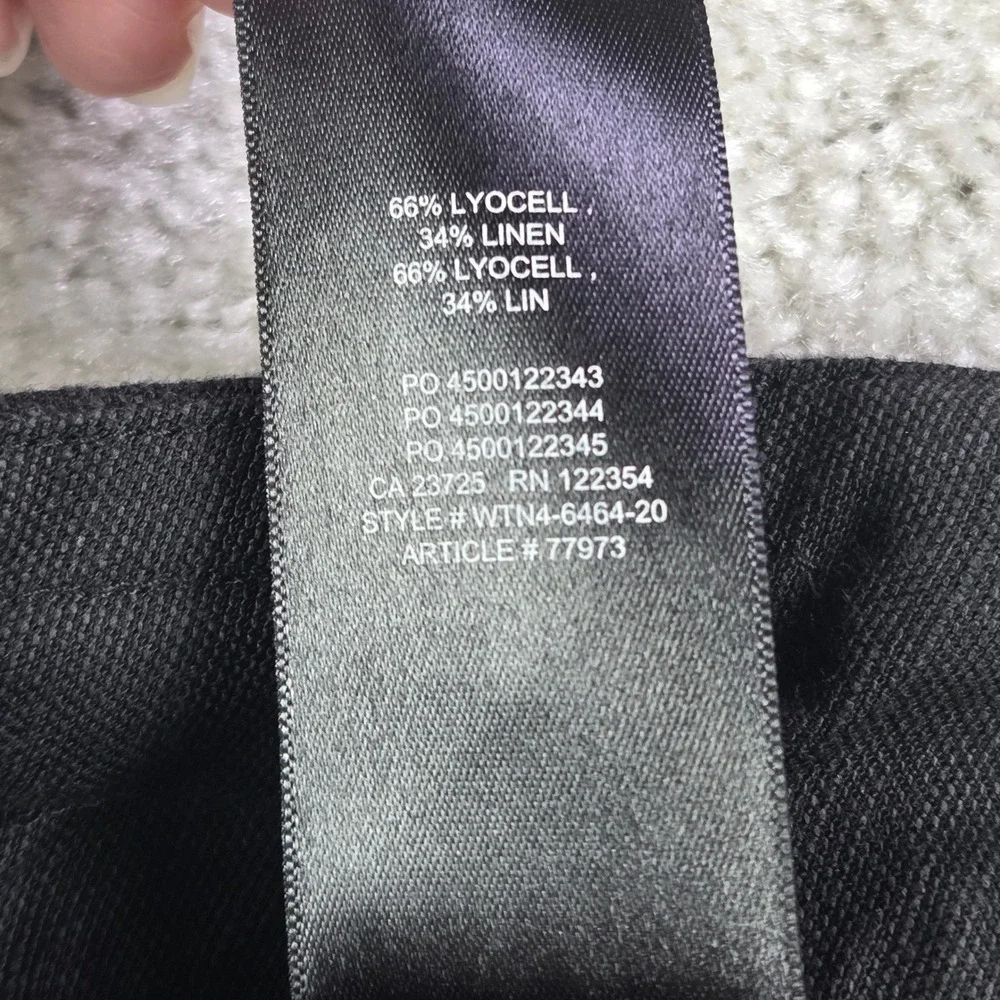 Wilfred Aritzia Allant Lined Blend Pants Women's Size 2 Black Tie